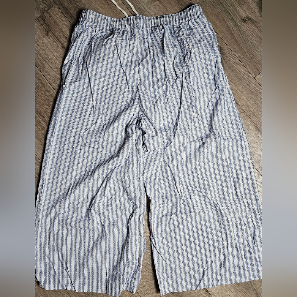 💥Sale💥NWOT Torrid Blue and White Striped Wide Leg Pants - Picture 3 of 4
